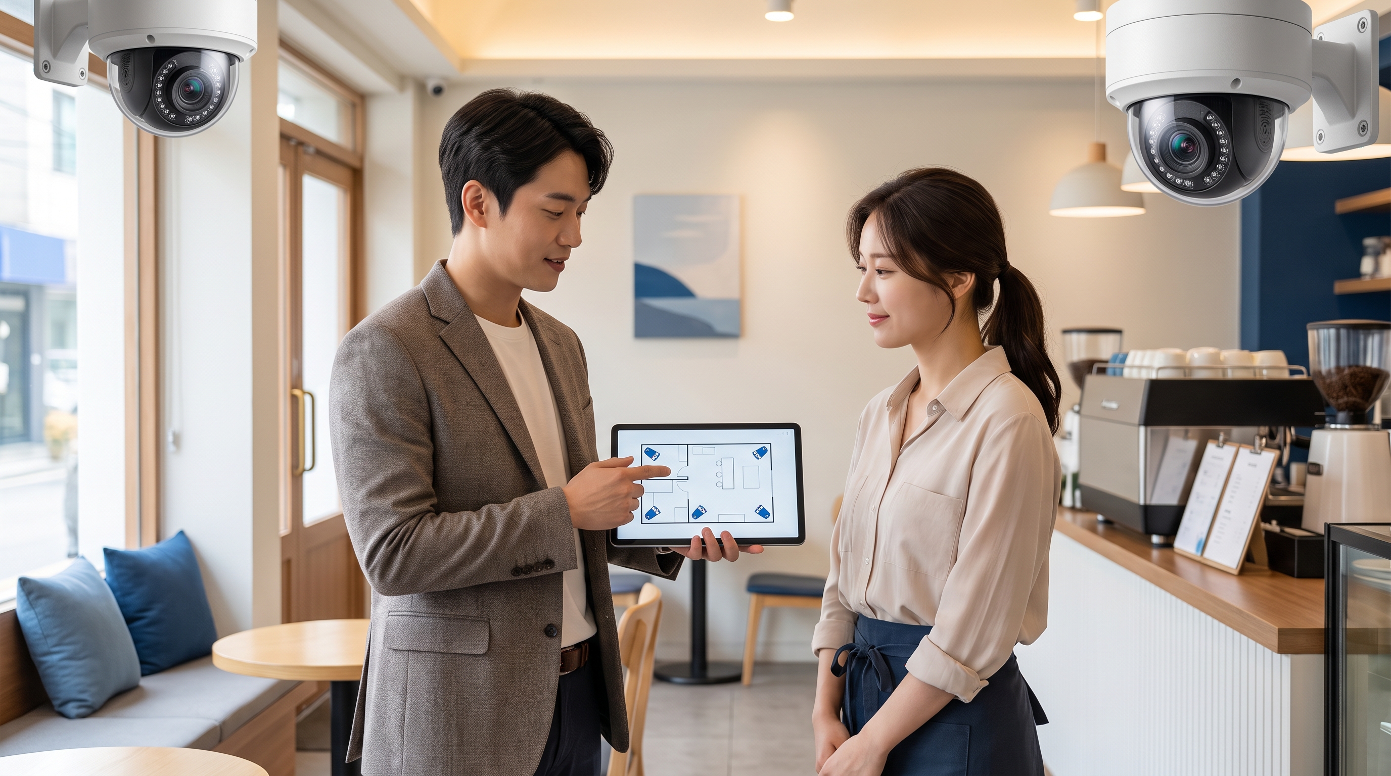 운영 동선 설치 설치 사례의 CCTV 설치 이미지